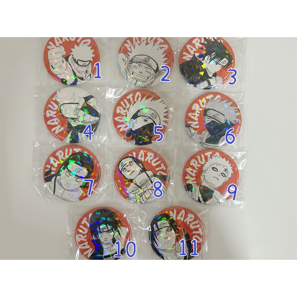 火影忍者naruto 現貨 紅底受注閃徽章 鳴人 佐助 小櫻 卡卡西 宇智波鼬 我愛羅