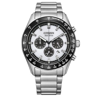 【CITIZEN 星辰】CHRONOGRAPH系列 黑白熊貓三眼計時腕錶CA4674-58A 43mm現代鐘錶