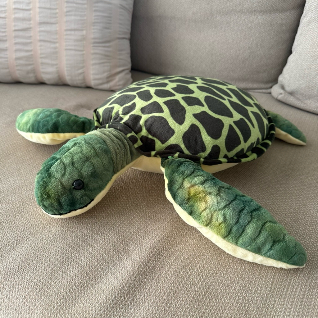 海龜絨毛玩偶 45cm 綠蠵龜 烏龜 海生館 海洋生物娃娃 海龜抱枕