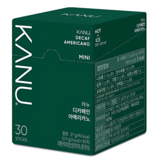 🥬全素🥬不含五辛🥬 韓國 🇰🇷카누 KANU MINI 低因咖啡 美式咖啡 條裝咖啡 咖啡粉 1盒 30條