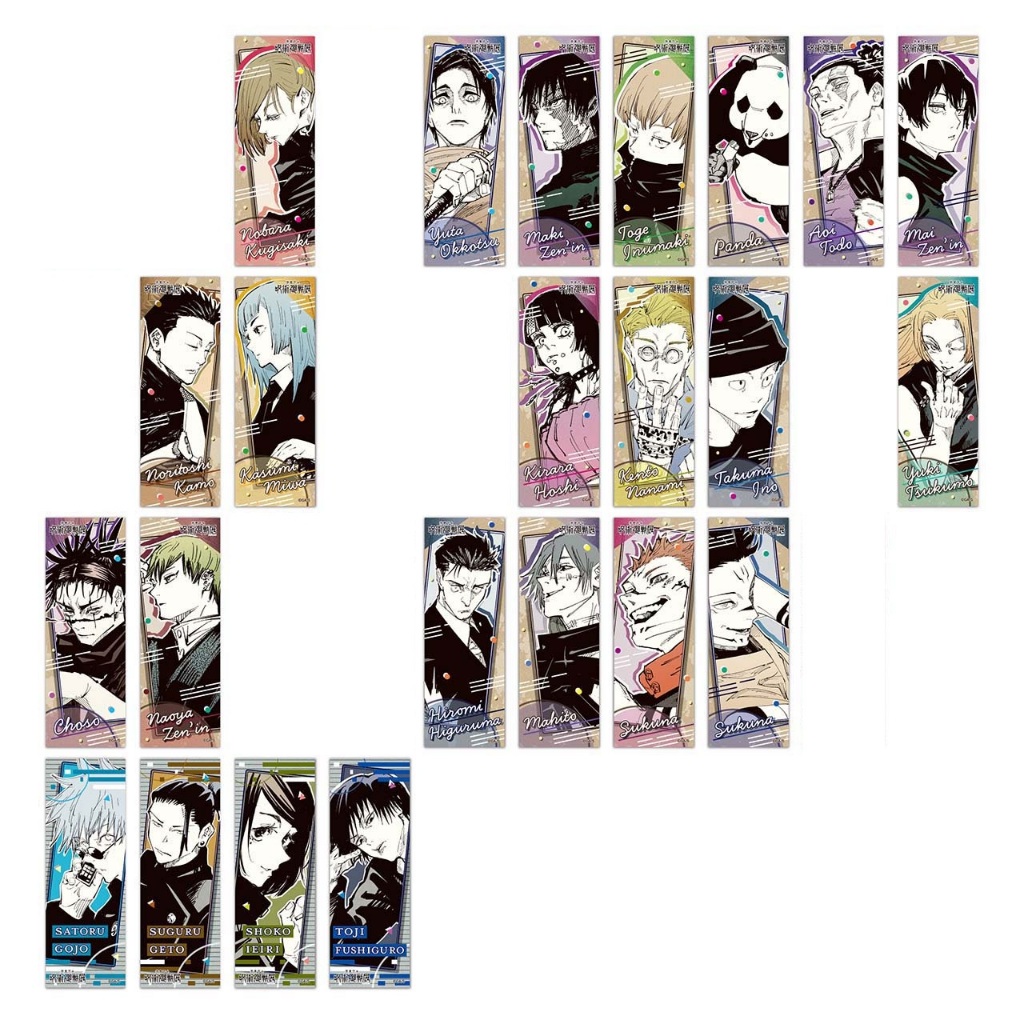咒術迴戰 貼紙 五条 夏油 硝子 脹相 乙骨 狗卷 七海 宿儺 甚爾 直哉 日車 釘崎 真人 原畫展 咒術展