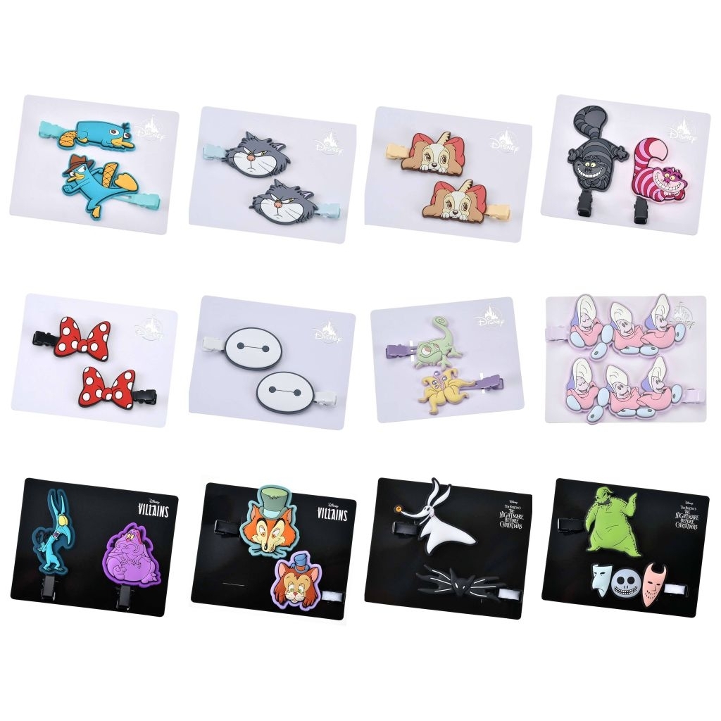 現貨+預購！日本迪士尼 魯斯佛 牡蠣寶寶 妙妙貓 長髮公主 聖誕夜驚魂 泰瑞 小姐 杯麵 米妮 維尼 約翰 米妮 髮夾