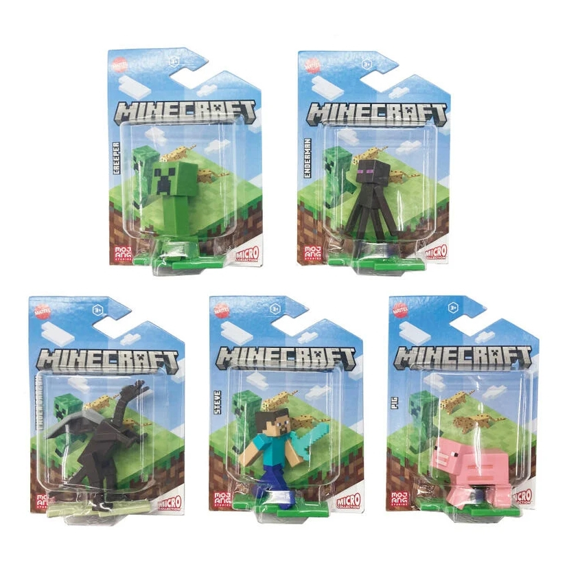 [a果子狸] <美泰兒> 盒損 MINECRAFT 創世神角色 麥塊 公仔 擺飾 原價89 苦力帕 小豬