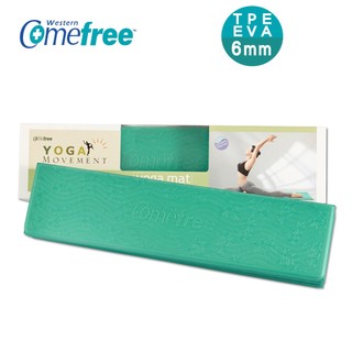 【Comefree官方直營】 羽量級TPE摺疊瑜珈墊 CF81402 湖水綠