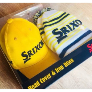 全新 SRIXON Golf 高爾夫帽套 一號木桿套+鐵桿套 帽子/毛帽造型 紅/黃兩色可選 保護球桿防撞擊