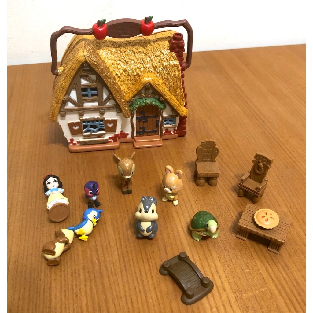 美國迪士尼 DISNEY 白雪公主 海洋奇緣 迷你角色場景 茶具組(1大茶壼+4咖啡杯盤+1攪拌匙+1牛奶罐)小女生最愛