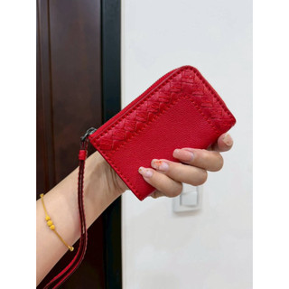Bottega Veneta BV 紅色 卡包 卡夾 信用卡卡夾 短夾 皮包 皮夾 零錢包 手拿包