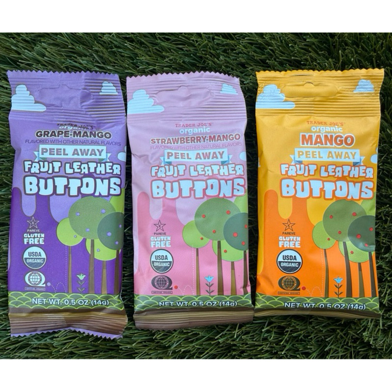 【On代購】Trader Joe's Fruit Buttons 有機 水果軟糖 葡萄 草莓 芒果 水果軟片