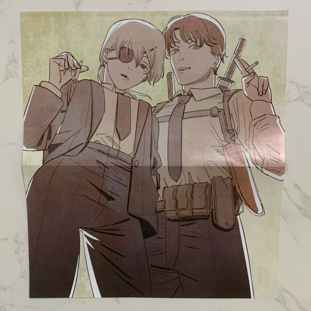 ꒰ 現貨 ꒱ 鏈鋸人 首刷附錄小海報 光熙 光星 岸邊 早川秋 電次 淀治 帕瓦 早川家