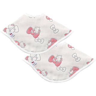 🇯🇵日本現貨一組2入蘑菇被10mois Hoppetta 六層紗 Hello Kitty款寶寶新生兒圍脖圍兜兜全新