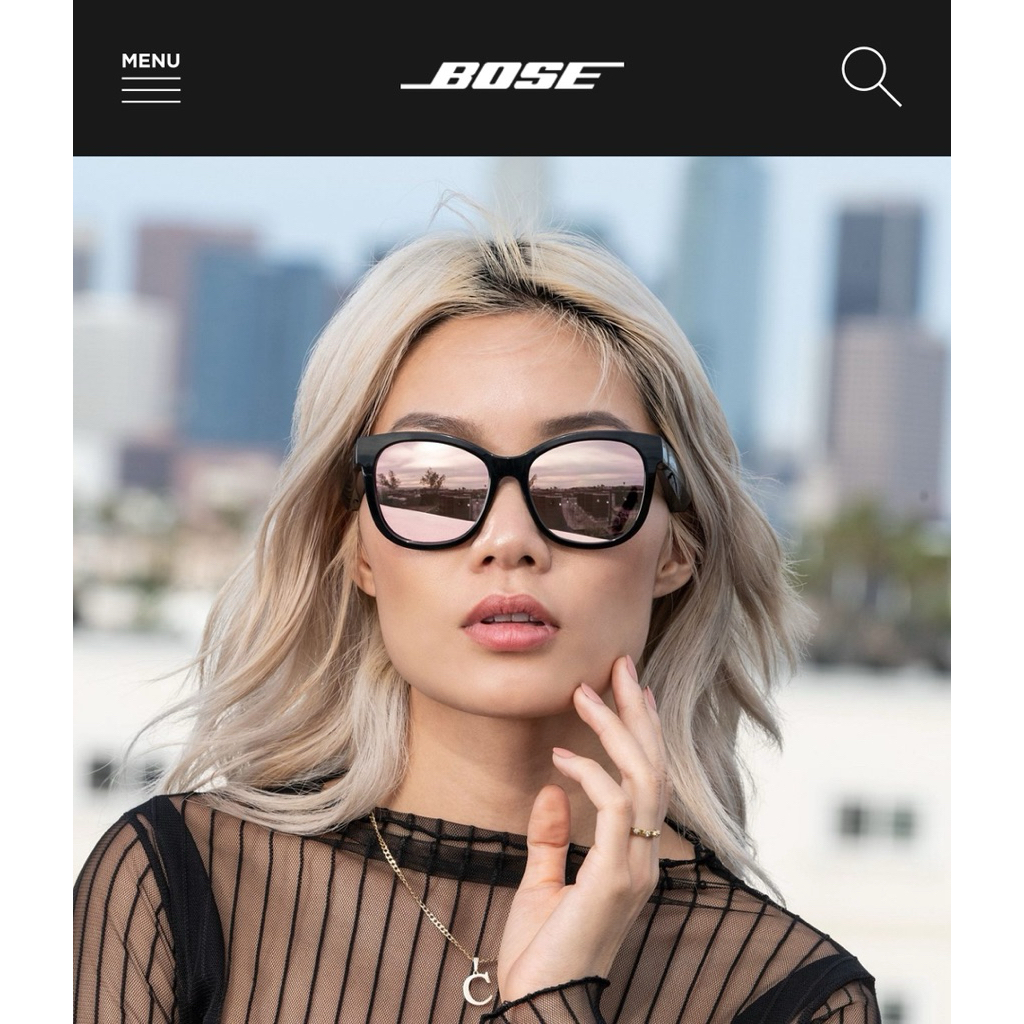 原廠正品 Bose太陽眼鏡貓眼款替換鏡片玫瑰金 適用Bose Frames Soprano Style 藍牙耳機太陽眼鏡