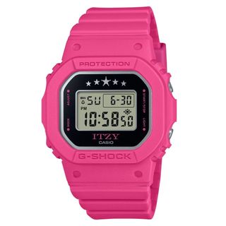 【CASIO 卡西歐】G-SHOCK x ITZY 限量聯名經典方型 桃粉色 GMD-S5610IT-4A 40.5mm