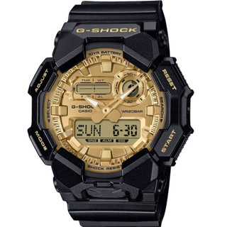 CASIO 卡西歐G-SHOCK 黑金時尚 雙顯腕錶 GA-010GGB-1A9