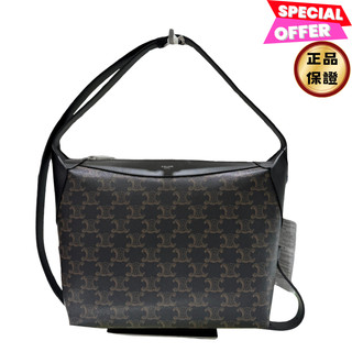 Celine 122332 Harry 標誌印花斜揹包 黑色