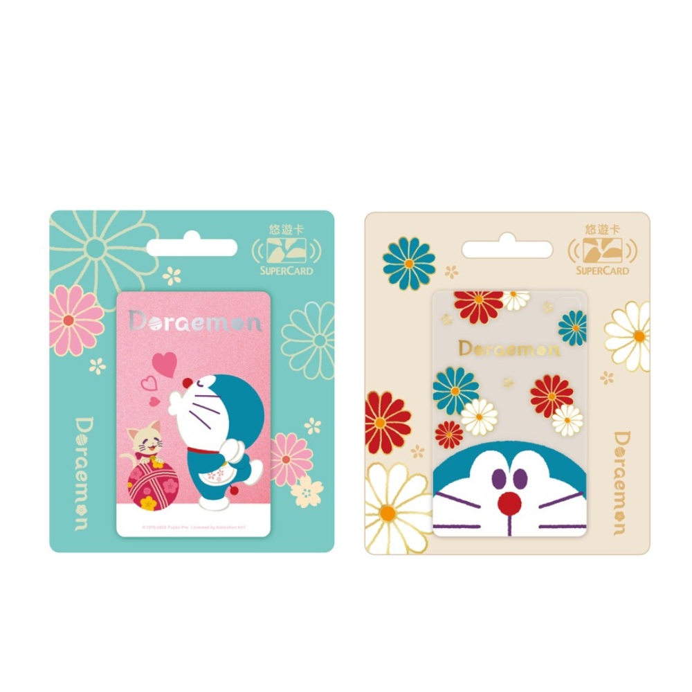 【悠遊卡 EasyCard】哆啦A夢日式和風Supercard悠遊卡(哆啦A夢&小咪/哆啦A夢)