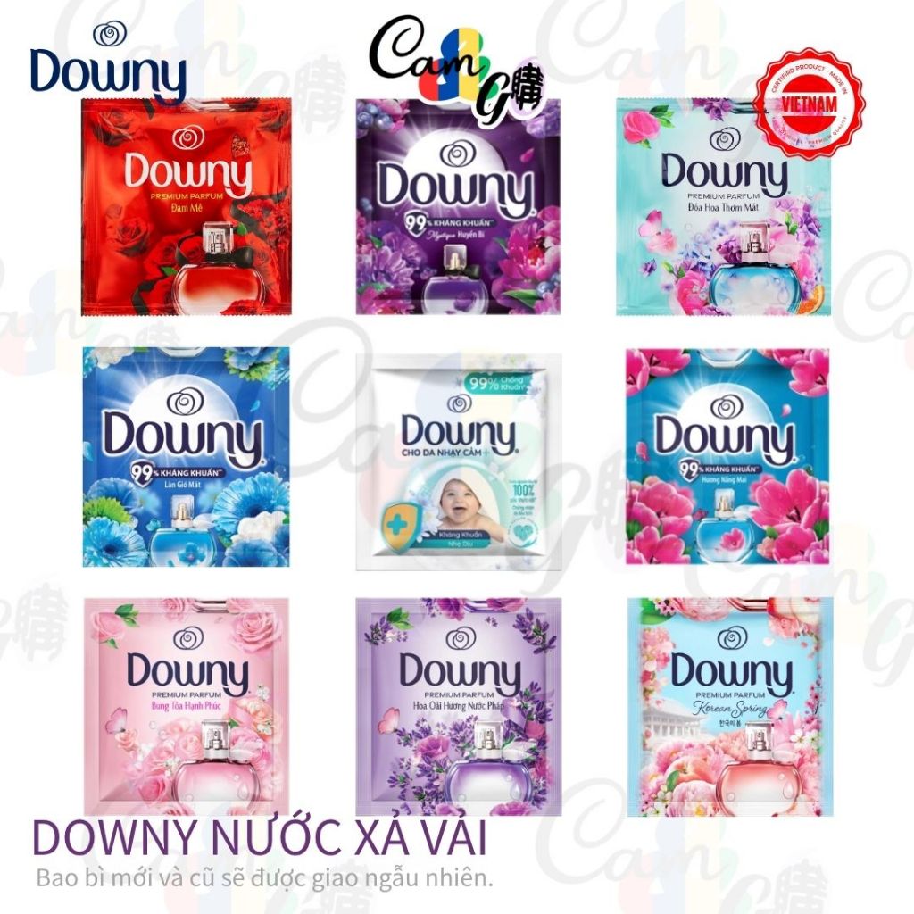 DOWNY NƯỚC XẢ VẢI 越南 唐妮 香水 柔軟精 隨手包 10 gói nhỏ*18ml