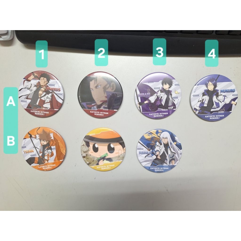 日版 無外包裝 家庭教師 里包恩 綱吉 雲雀 六道骸 史庫瓦羅 徽章 動漫