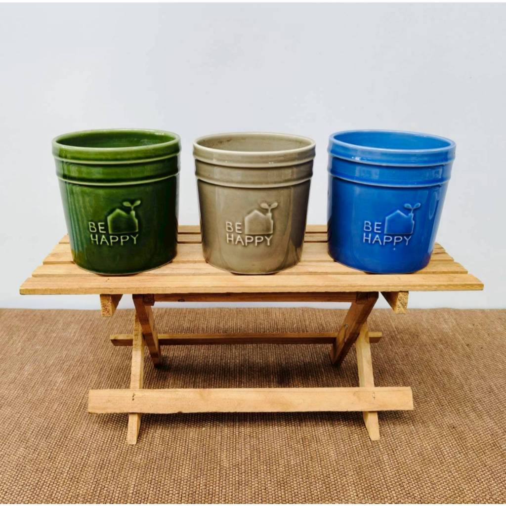 《固禾》生活工場｜BE HAPPY(小)｜瓷器｜水耕｜花盆｜盆器｜花器｜盆栽｜植栽｜植物｜觀葉｜多肉｜免運｜隔日到
