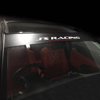 【雯雯貼紙】適用於Honda js racing本田思域飛度雅閣汽車改裝前擋玻璃汽車壓頭貼防曬防刮防水貼紙