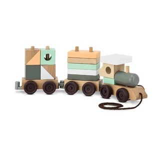 UMU Wooden Block Train 木製拖車玩具 二手盒損 TSHOP