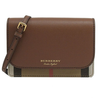 降售/BURBERRY WOC 手拿包HAMPSHIRE經典棉麻多卡斜背包咖啡色/棕色/二手/小資女