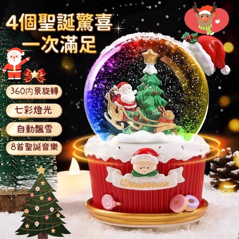 新北發貨✨聖誕水晶球 雪花 飄雪 燈光 聖誕禮物 交換禮物 搖擺飄雪 交換禮物 聖誕禮物 聖誕老人 雪人 聖誕樹 水晶球