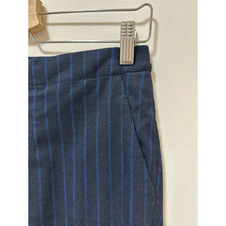 二手/UNIQLO藍條紋九分西裝褲M