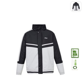 【FILA】男性 防潑水機能 鋪棉保暖外套-黑色 1JKY-5103-BK