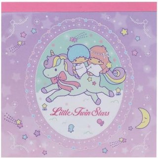 日本 sun-star Little Twin Stars 方型便條紙本/ 薰衣草紫 eslite誠品