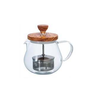 《HARIO》橄欖木濾壓茶壺 450ml(TEO-45-OV)/700ml(TEO-70-OV)