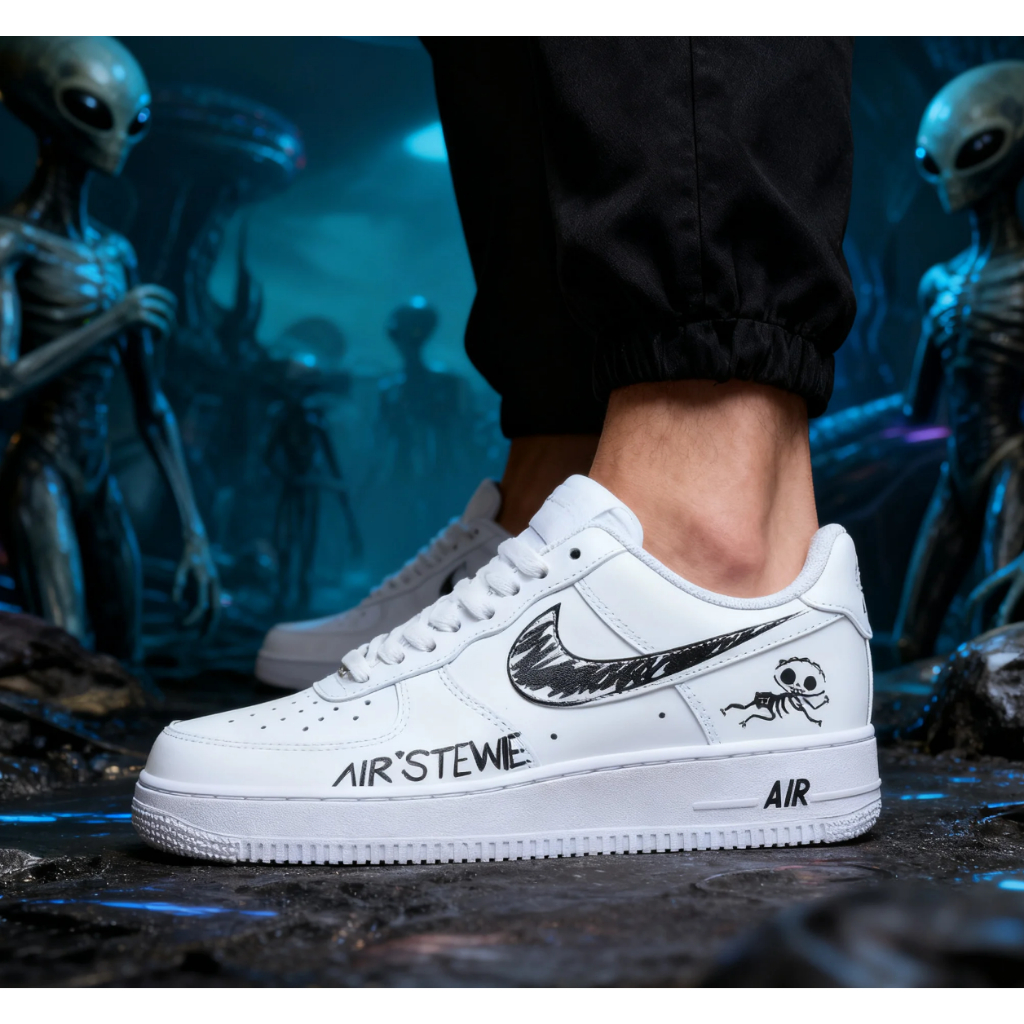 🔥革調 Nike Air Force 1 Low 07 定製二次元主題 搗蛋鬼 空軍一號 休閑鞋 板鞋