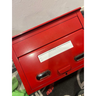 昭和老物日本郵便信箱MAILBOX赤色郵箱