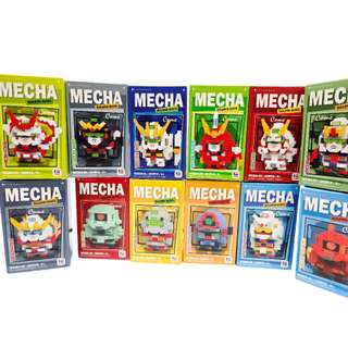 MECHA BUILDING BLOCK」的積木玩具套裝 12款機甲積木 W2304微型積木 河馬班玩具