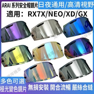 現貨 隔日達免運 ARAI RX7X/XD/NEO/GX 系列 安全帽鏡片 安全帽配件 防霧貼 極光藍 極光紅電鍍藍