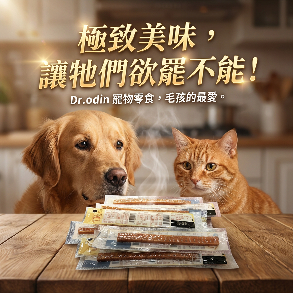 【喵啾寵物小舖】Dr. Odin 筷子肉乾 10g（單支入｜多汁雞肉條 犬貓皆可 高蛋白低脂 寵物零食 試吃獎勵 台灣製