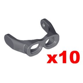 【小荳樂高】LEGO 深灰色 眼鏡 (10個) Visor Goggles 4210645 30170