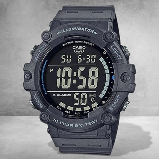 錶流行CASIO (AE-1500WH-8B) 大錶徑字幕顯示 數位電子錶(防水100米 當兵 運動 休閒)