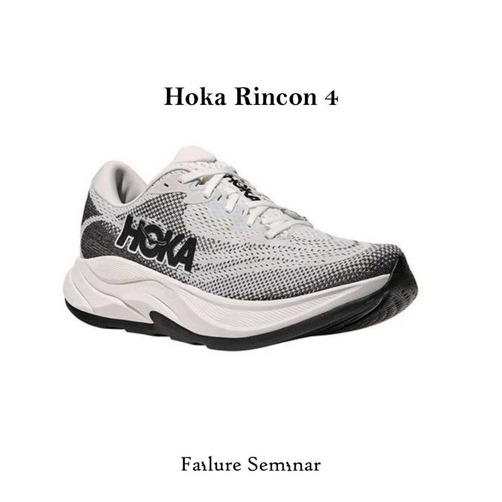 Hoka Rincon 4 男鞋 慢跑鞋 路跑鞋 寬楦 輕量 彈力 緩震 白黑 1155130-WBLC