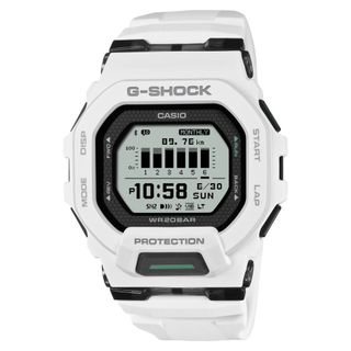 【CASIO 卡西歐】G-SHOCK 強悍耐用 強韌精神 藍芽運動手錶 白 GBD-200-7 45.9mm