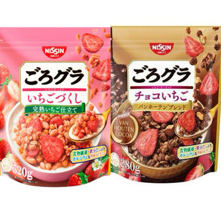隔日到貨 《NISSIN》富含膳食纖維！日清 早餐麥片｜奢華綜合水果 草莓 巧克力草莓 巧克力堅果 日本 早餐 草莓麥片