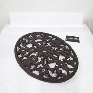 ★寶藏清倉★【Creative Home】Natural Elements 自然風情系列鑄鐵橢圓鏤空鐵架