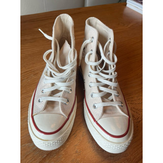 二手～converse chuck Taylor All star 高統白帆布鞋