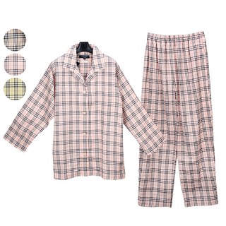 BURBERRY經典格紋純棉襯衫長袖家居服套裝L(任選)｜GoBrand購名牌