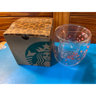 呂星巴克櫻花貓爪雙層玻璃杯 限量版杯子