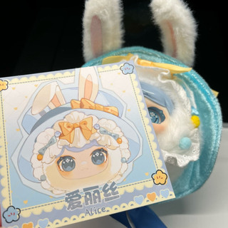 ［全新］貓妮崽崽Roro絨絨置換箱 愛麗絲 拆盒未拆袋 確認款 毛絨潮玩 吊飾 娃娃 小掛件 玩偶 盲盒 生日禮物