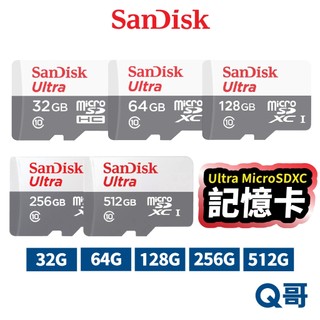SanDisk Ultra microSD 64G 128G 256G UHS-I 記憶卡 100M SD卡 SD01