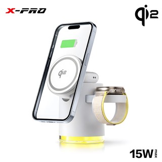 💜輕鬆帶出國💜Qi2 四合一折疊式充電座 支援三星/蘋果手錶充電 15W 磁吸無線充電座 充電盤 充電器 快充