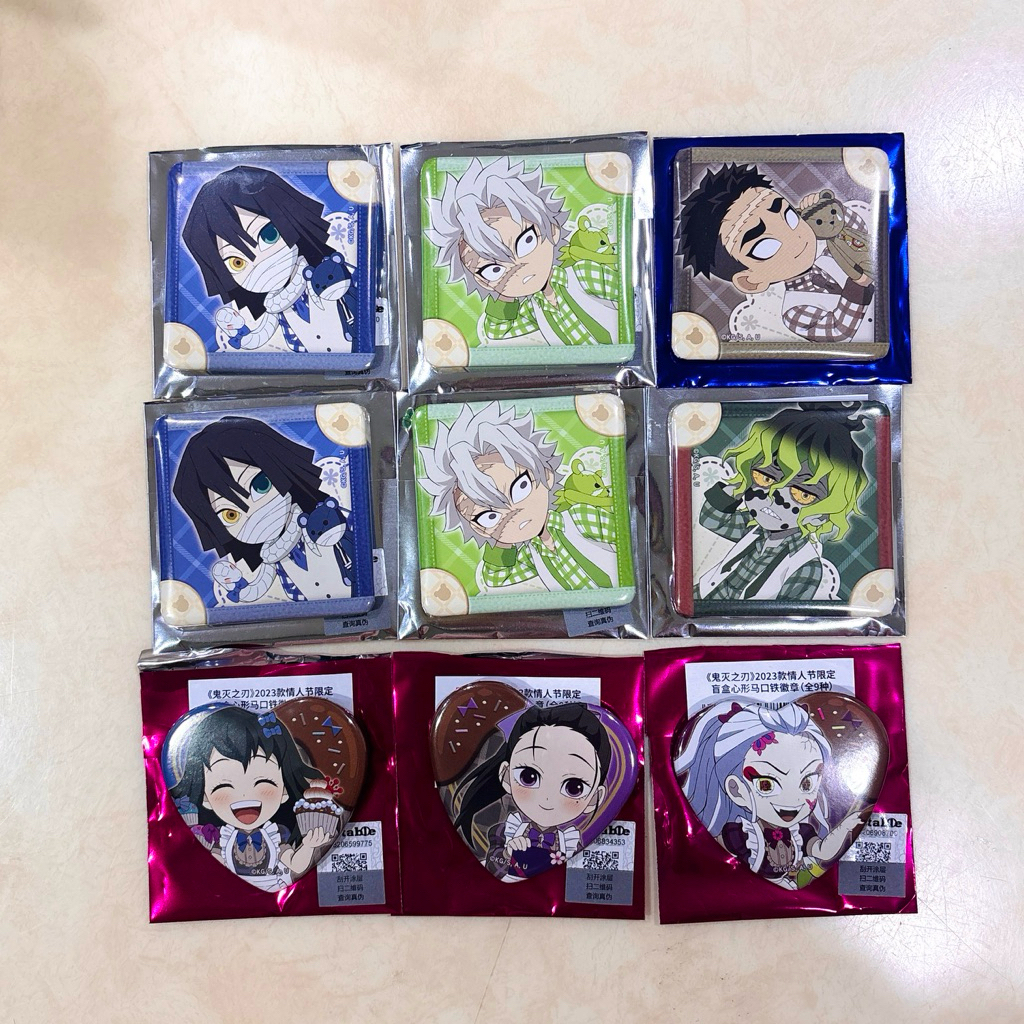 現貨✨正版✨鬼滅之刃 2023年情人節限定款 方形徽章 小芭內 實彌 行冥 須磨 雛鶴 技夫太郎 墮姬