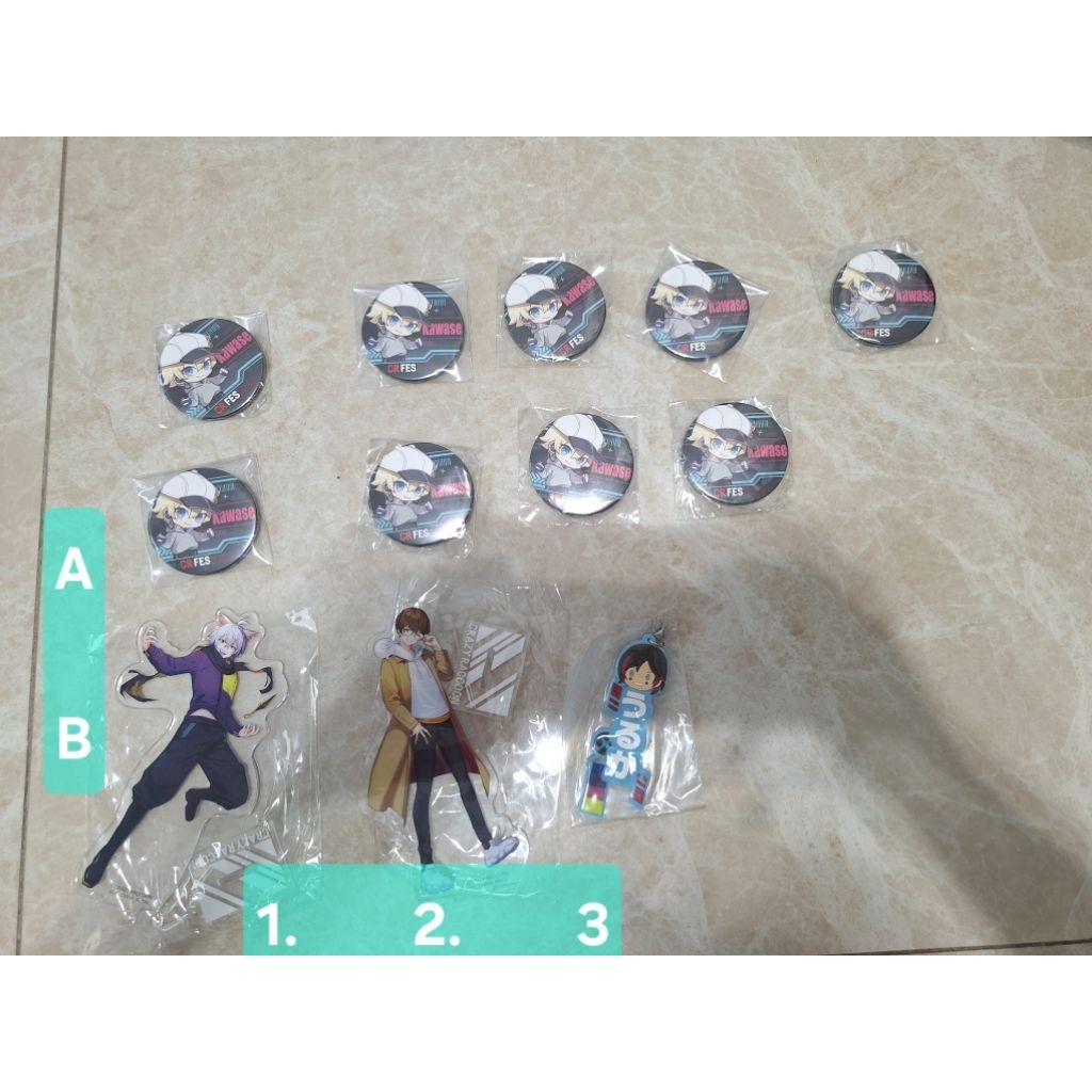 Crazy Raccoon CR  Kawase 壓克力立牌 神宮寺寂雷 一番賞 橡膠吊飾 徽章 瘋狂浣熊