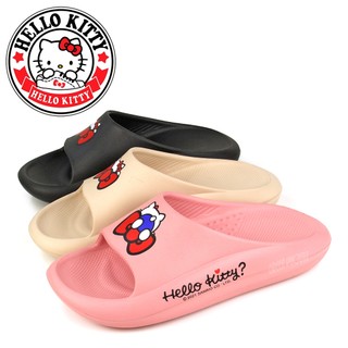 【HELLO KITTY】凱蒂貓可愛捉迷藏輕量厚底防水舒壓拖鞋N-21015